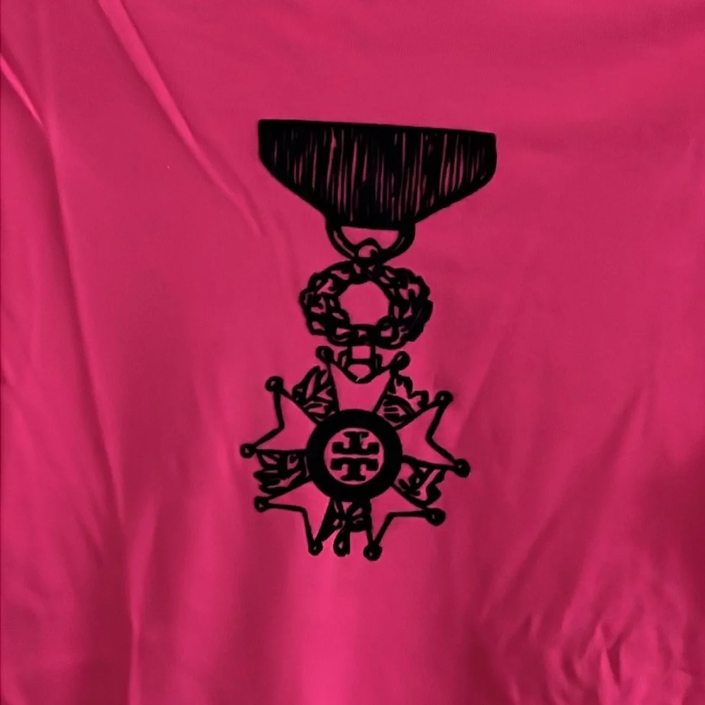 Tory Burch Long sleeve knit velvet logo shirt - Picture 2 of 5